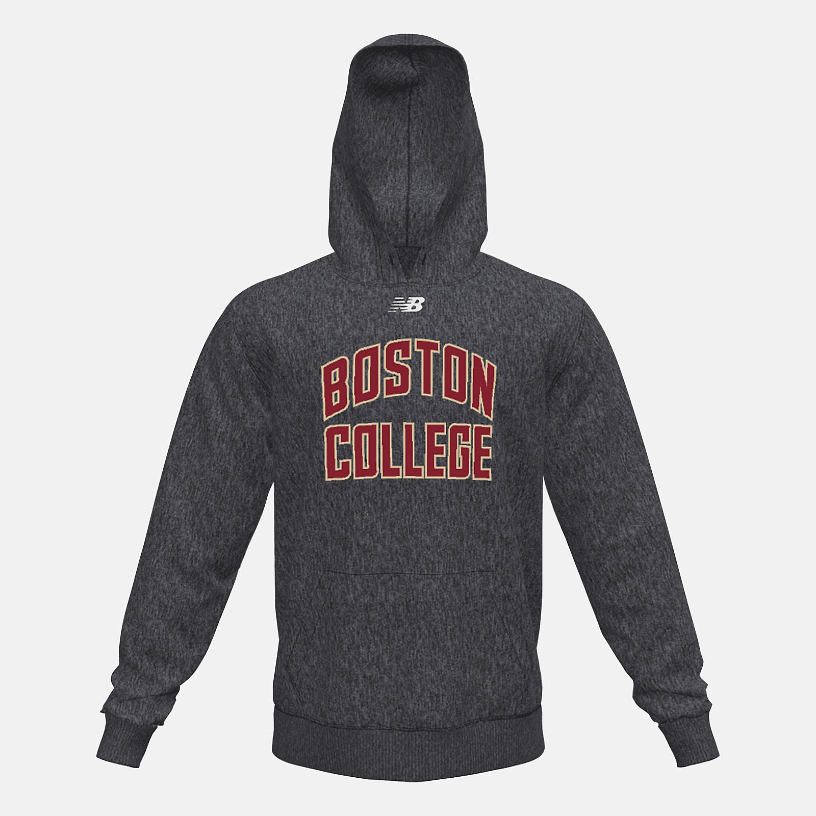 Black Heather NB Fleece Hoody(Boston College) New Balance Clothing