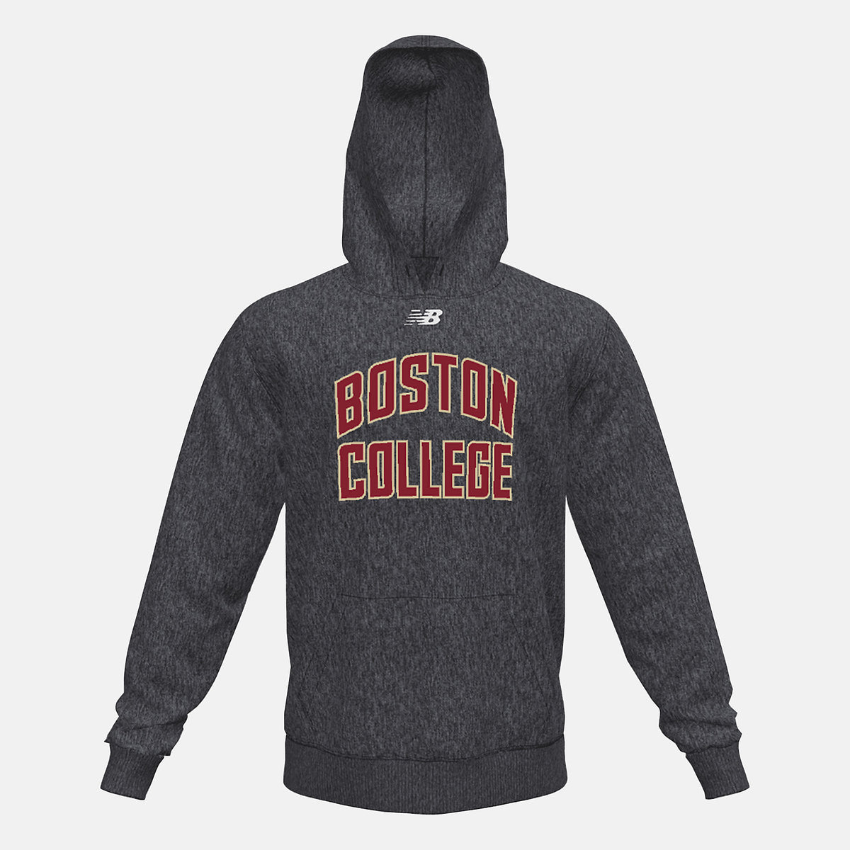 Black Heather NB Fleece Hoody(Boston College) New Balance Clothing