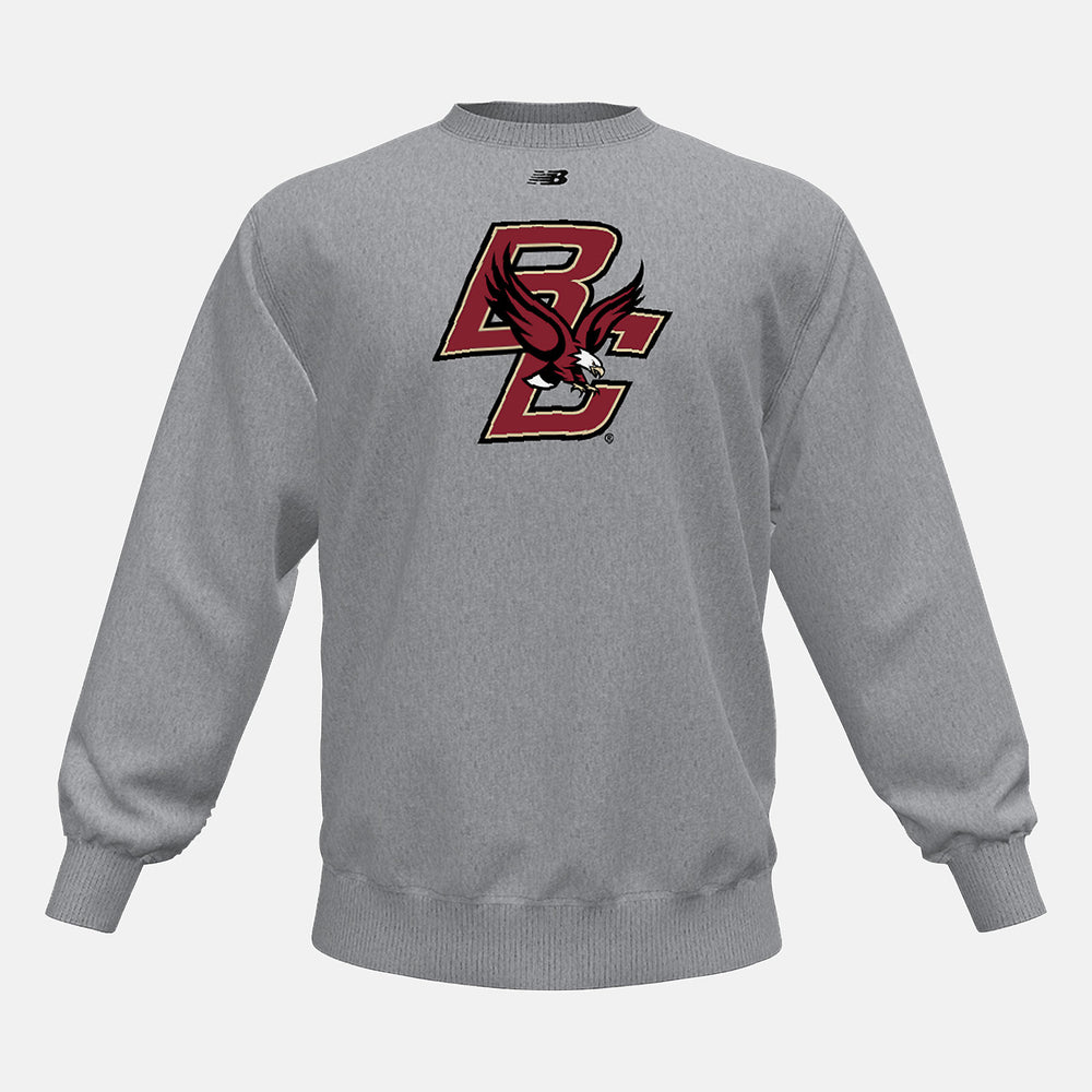 Med Heather Grey NB Crew Fleece(Boston College) New Balance Clothing