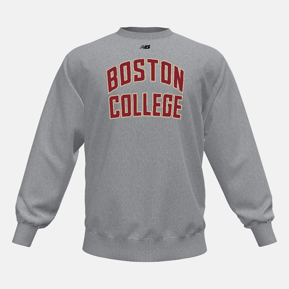 Med Heather Grey NB Crew Fleece(Boston College) New Balance Clothing
