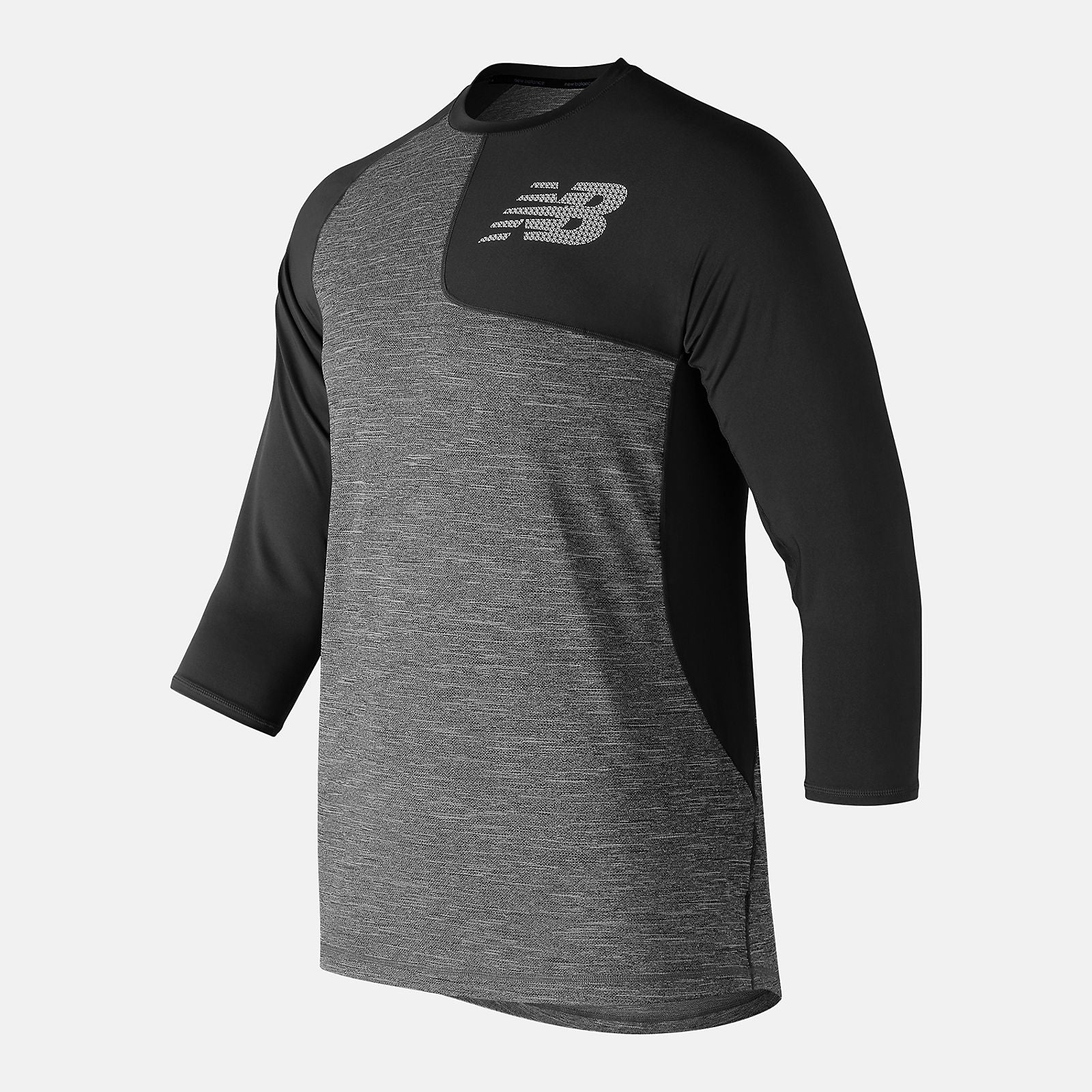 Black Asym 2.0 Left 3/4 Sleeve New Balance Clothing