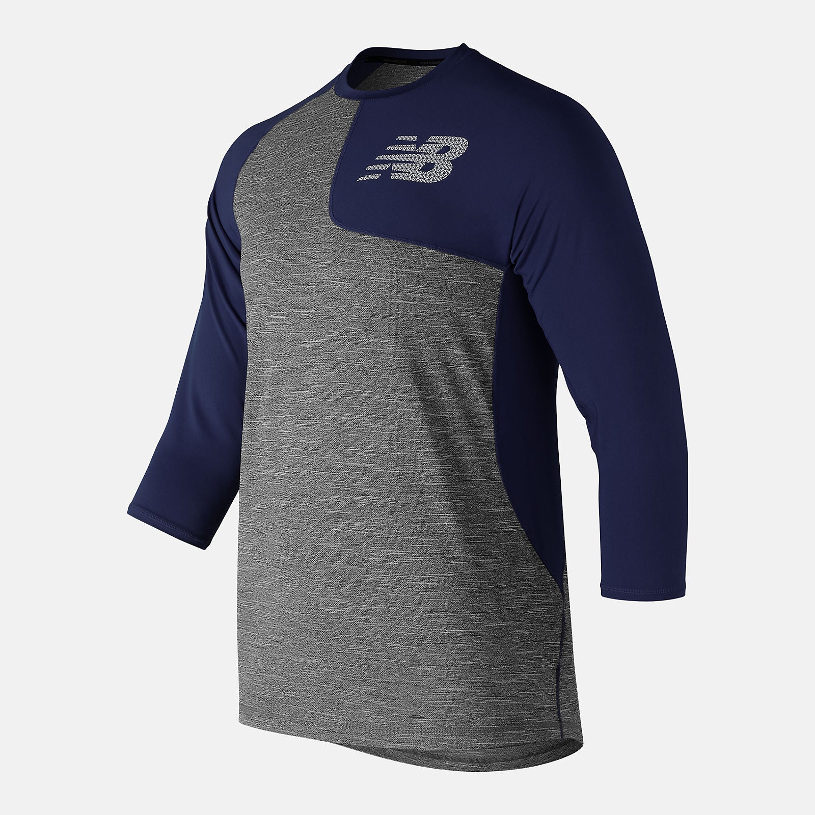 Team Navy Asym 2.0 Left 3/4 Sleeve New Balance Clothing