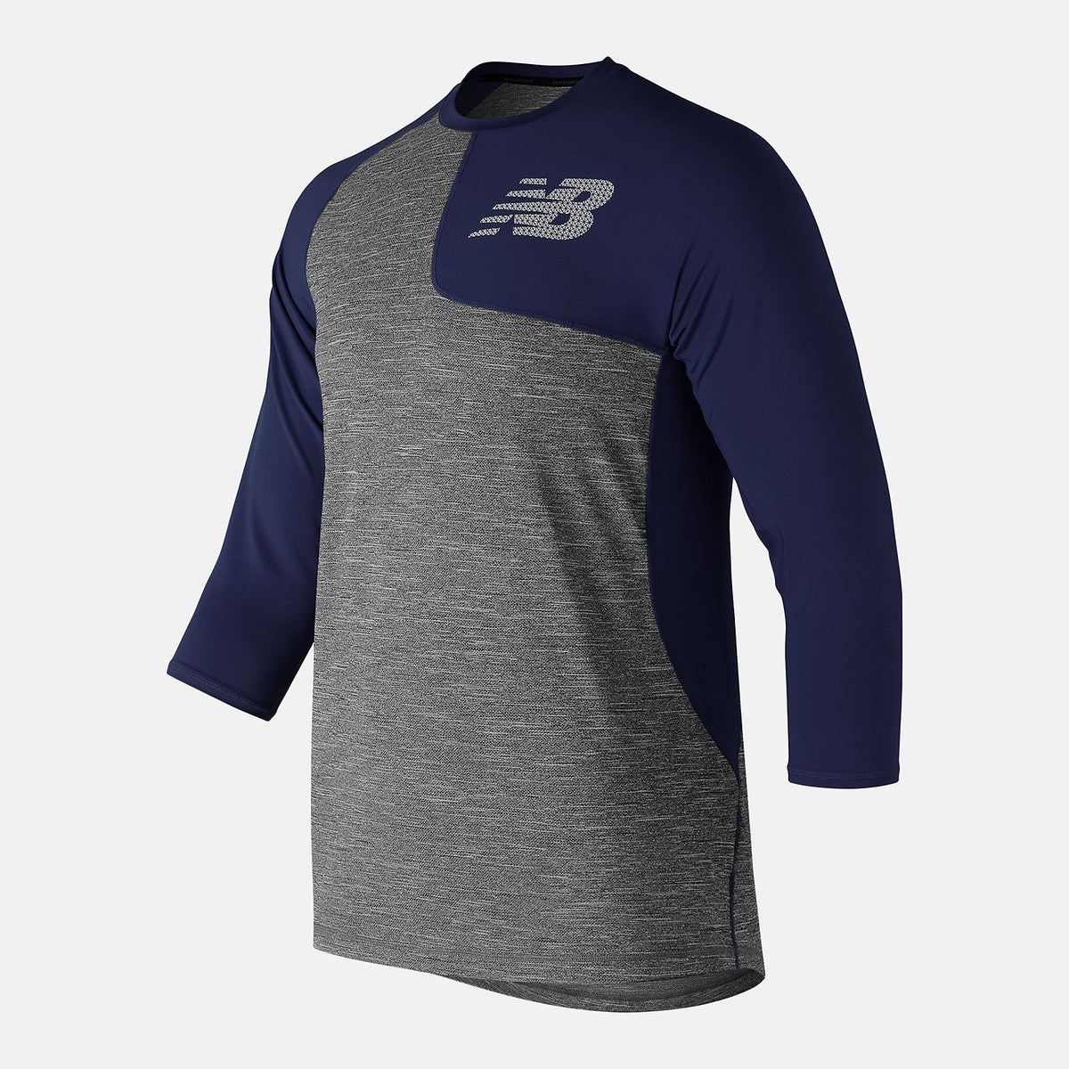 Team Navy Asym 2.0 Left 3/4 Sleeve New Balance Clothing