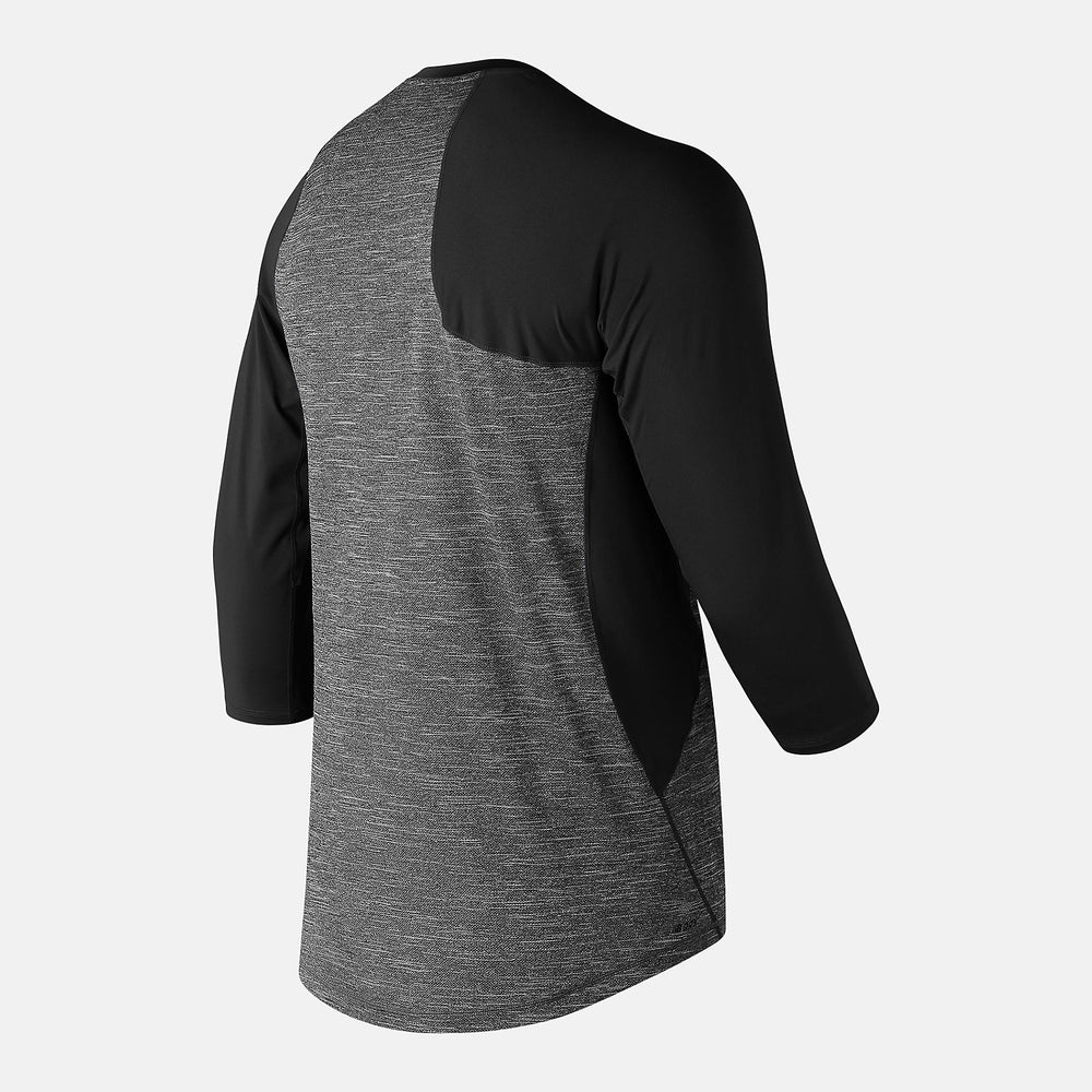 Black Asym 2.0 Right 3/4 Sleeve New Balance Clothing