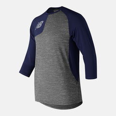 Team Navy Asym 2.0 Right 3/4 Sleeve New Balance Clothing