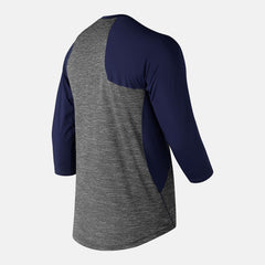 Team Navy Asym 2.0 Right 3/4 Sleeve New Balance Clothing