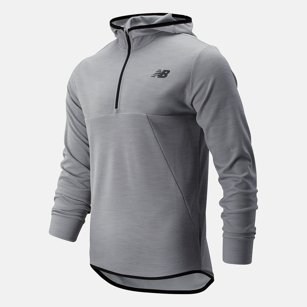 Athletic Grey Tenacity Hooded QTR Zip New Balance Clothing