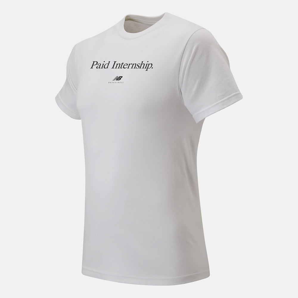 White Paid Internship Tee New Balance Clothing