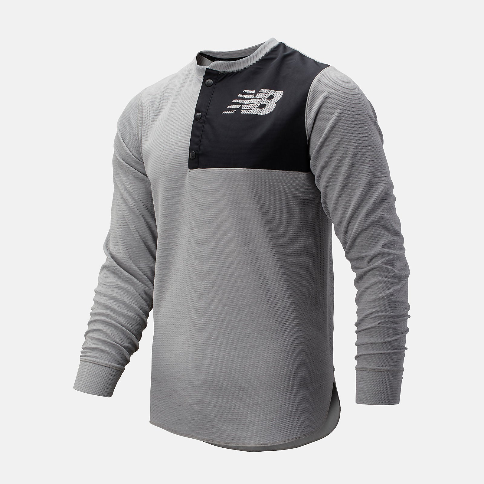 Athletic Grey ASYM Baseball Henley New Balance Clothing