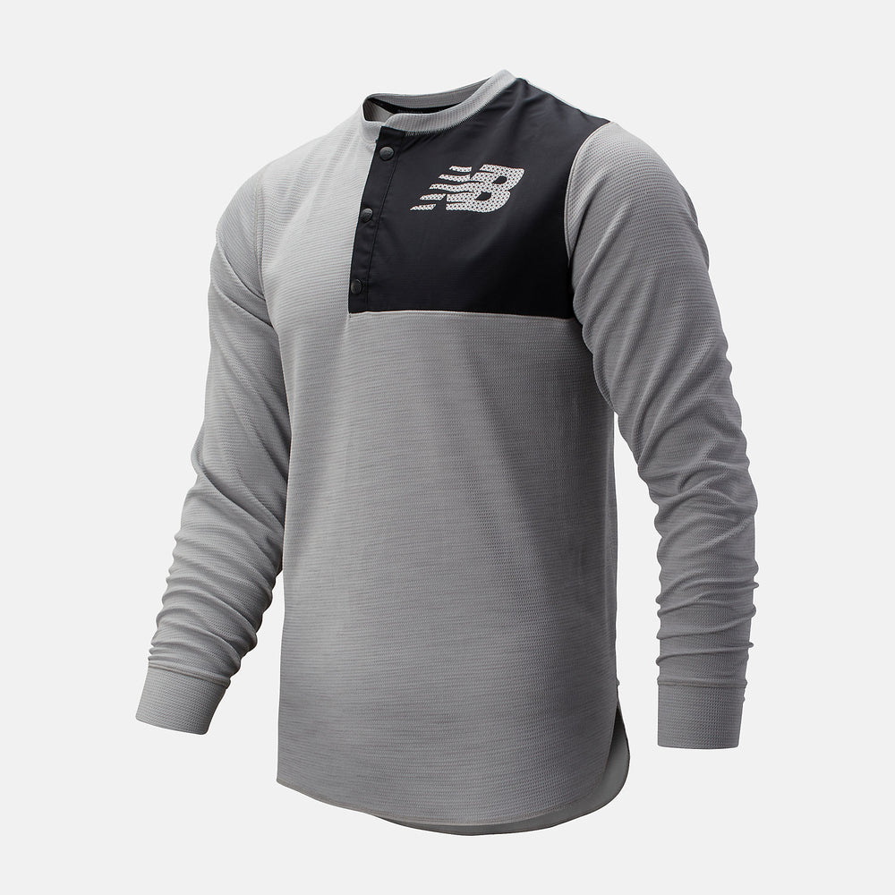 Athletic Grey ASYM Baseball Henley New Balance Clothing
