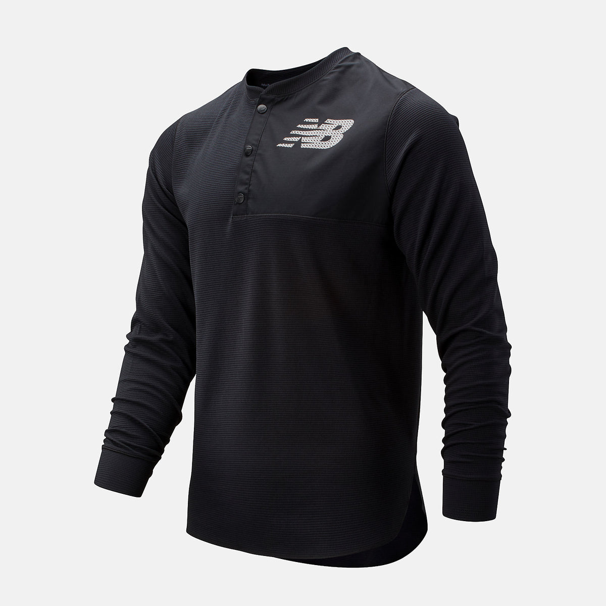 Black ASYM Baseball Henley New Balance Clothing
