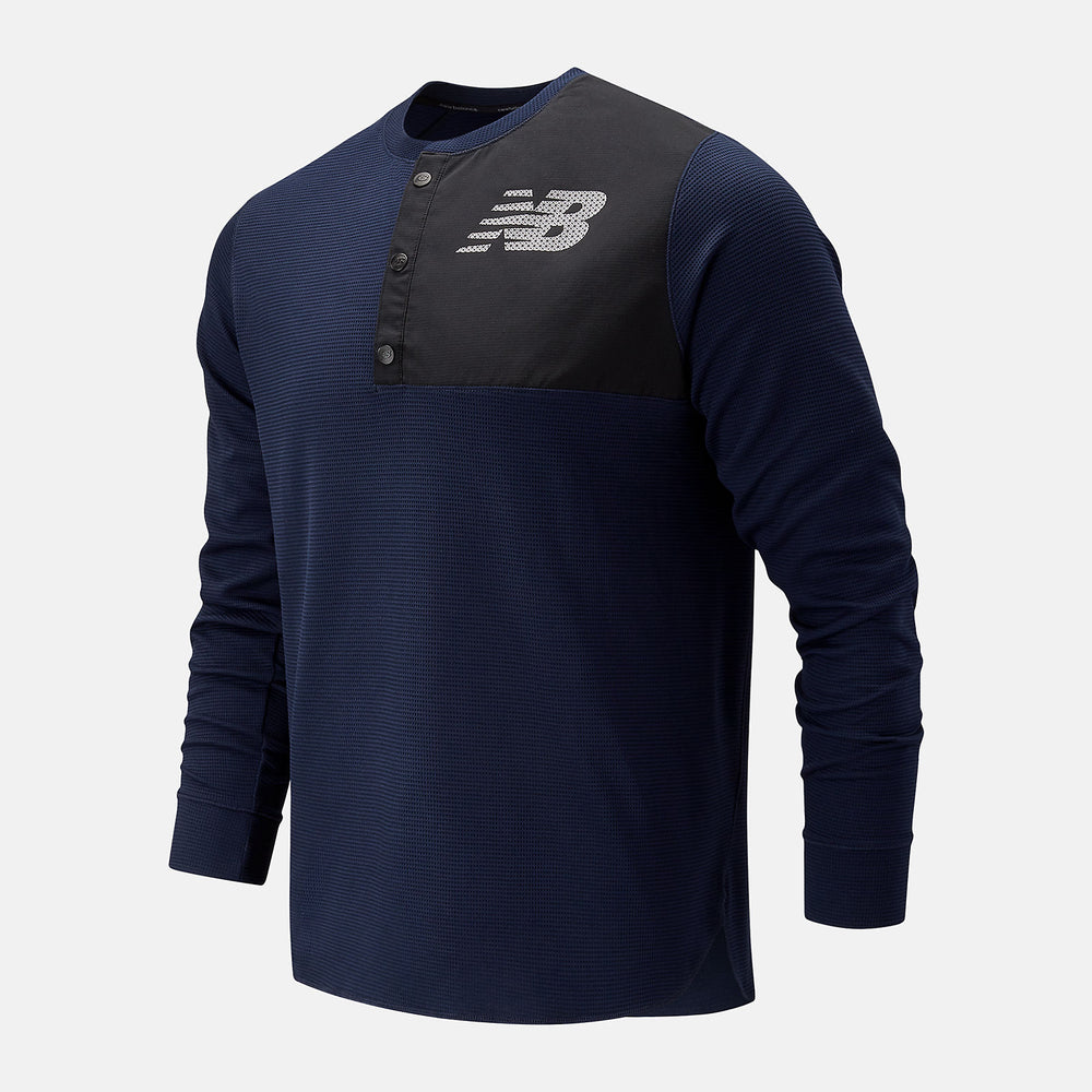 Team Navy ASYM Baseball Henley New Balance Clothing
