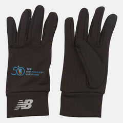 Black Marathon Heavyweight Grid Fleece Gloves New Balance Accessories