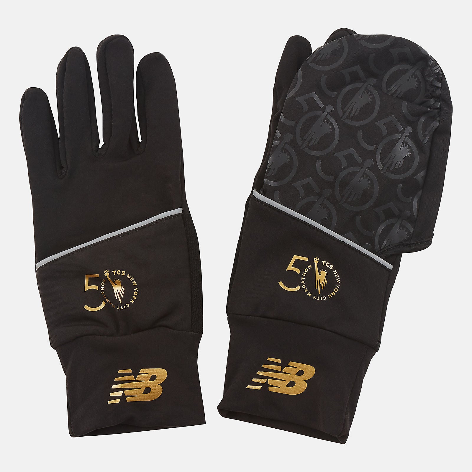 Black/White NYC Marathon Convertible Glove New Balance Accessories