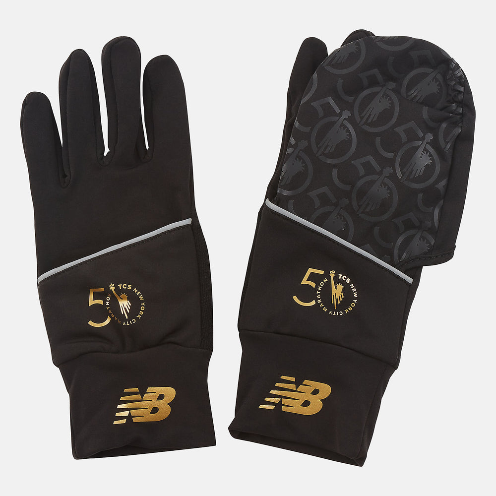 Black/White NYC Marathon Convertible Glove New Balance Accessories