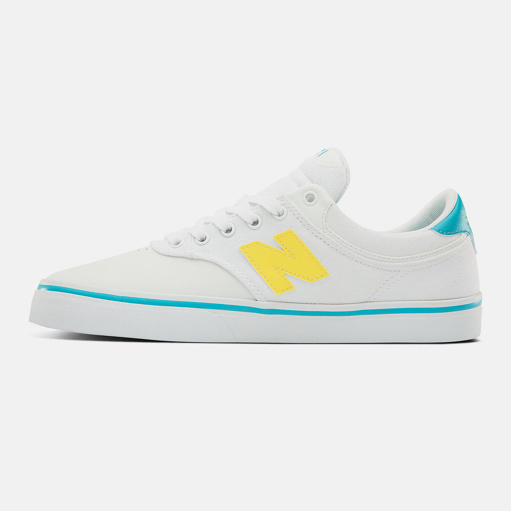 White/Yellow Numeric 255 New Balance Shoes