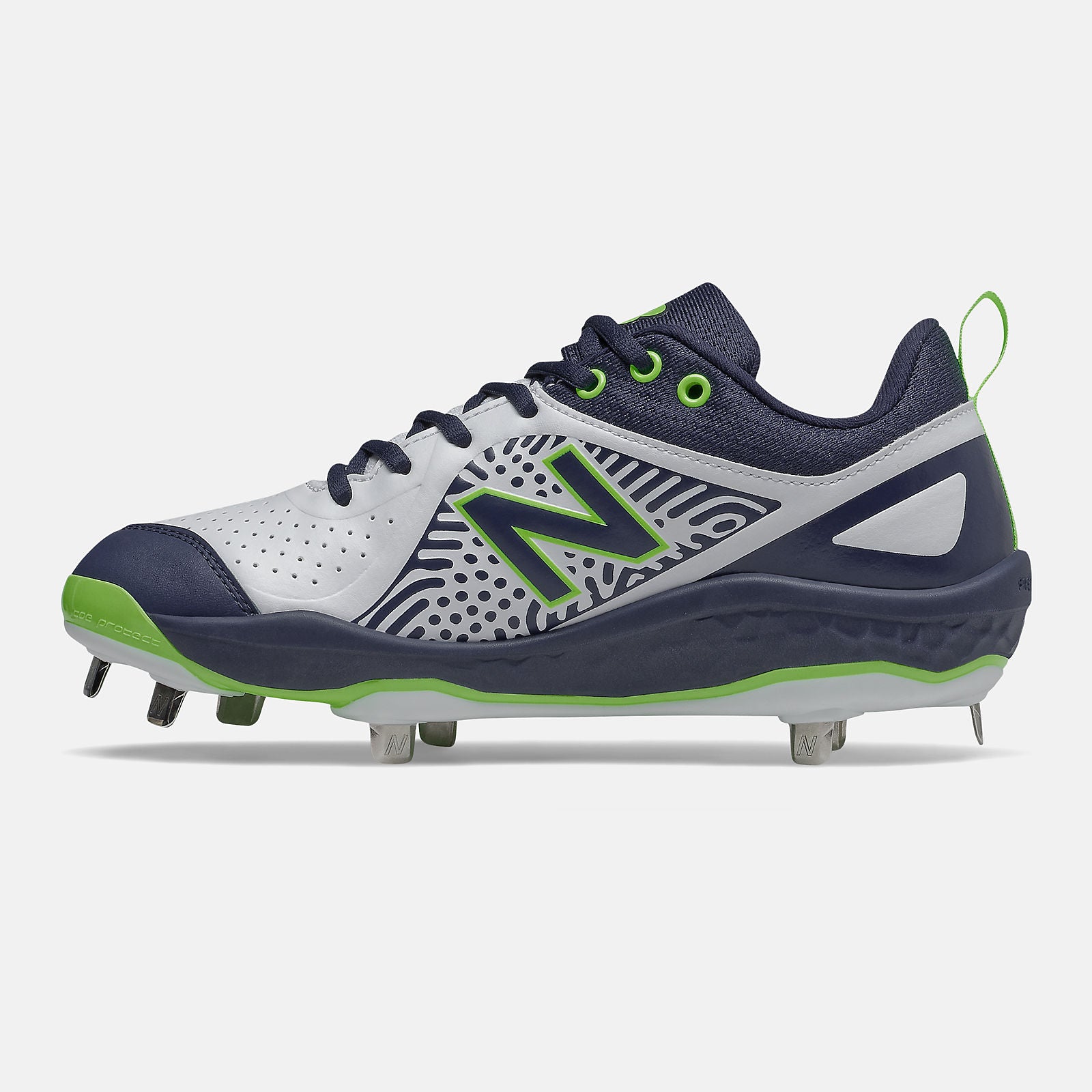 Team Navy/Lime Green and White Fresh Foam Velo v2 New Balance Shoes