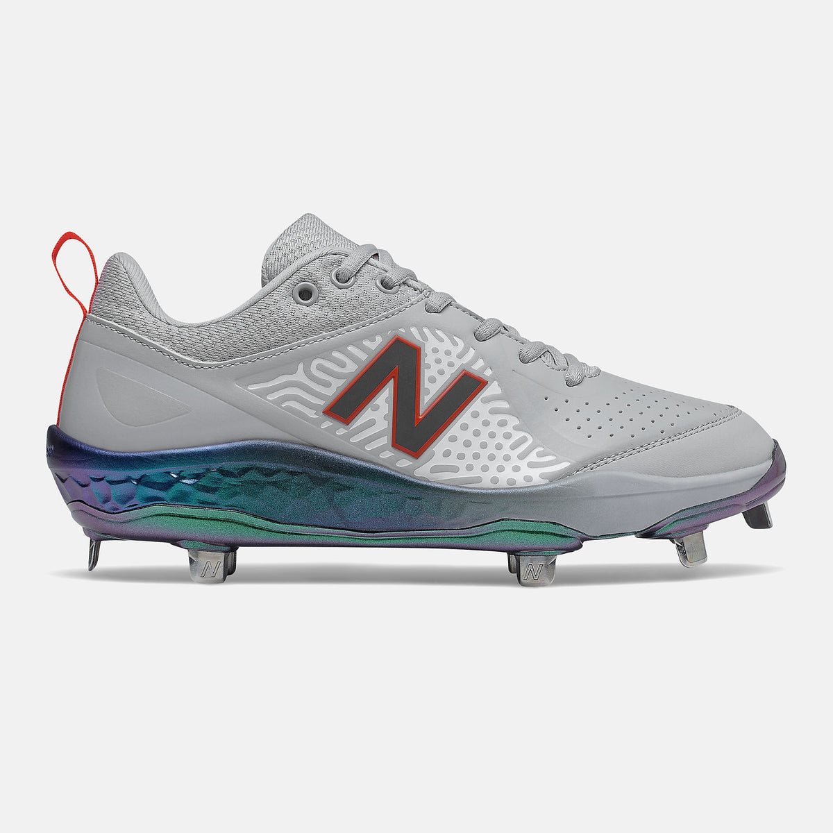 Grey/Flame and Iridescent Fresh Foam Velo v2 VIP New Balance Shoes