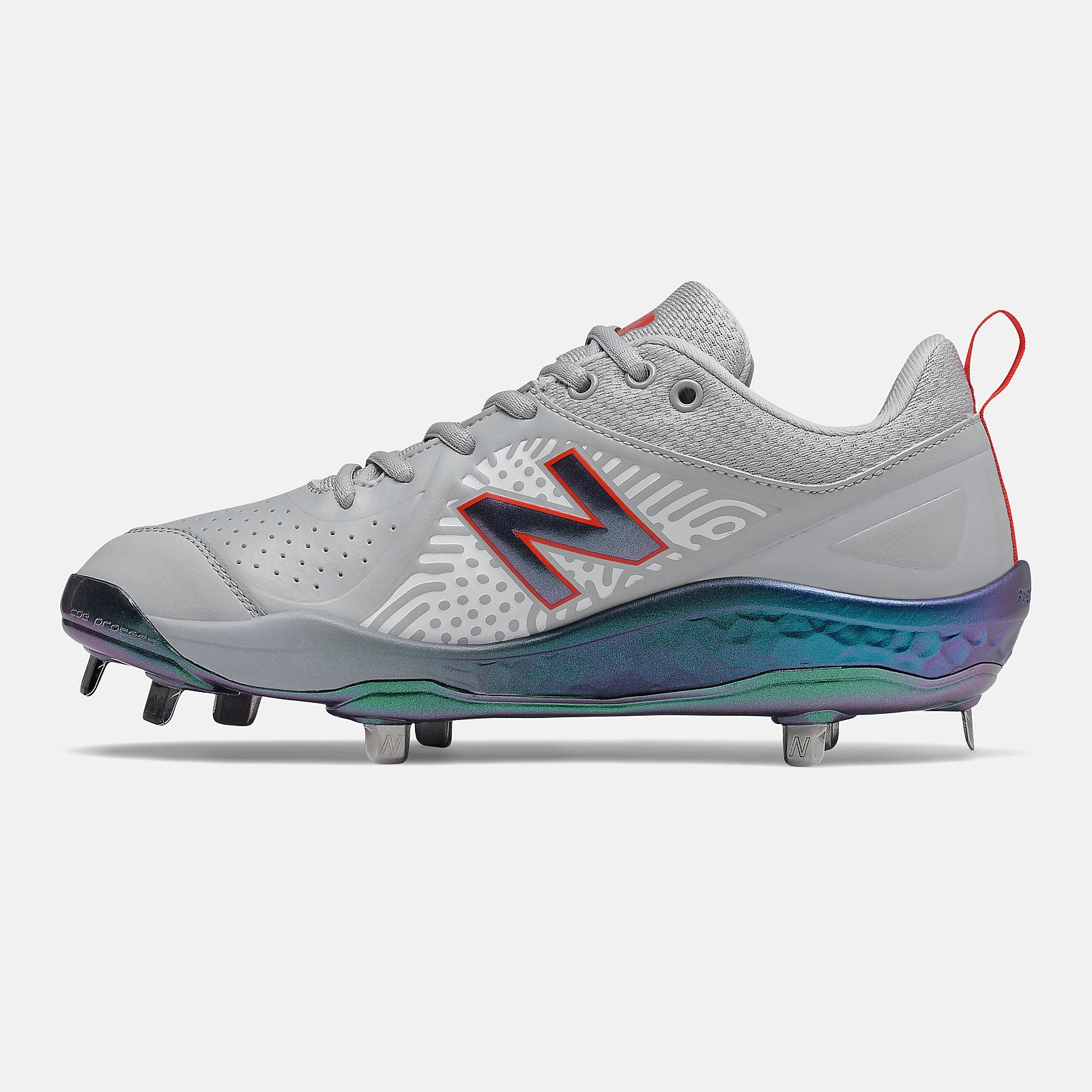 Grey/Flame and Iridescent Fresh Foam Velo v2 VIP New Balance Shoes
