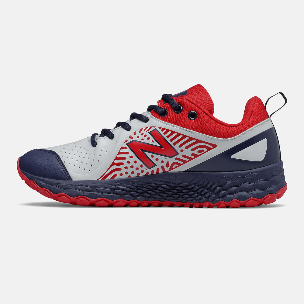 Red/White and Navy Fresh Foam Velo v2 Turf New Balance Shoes