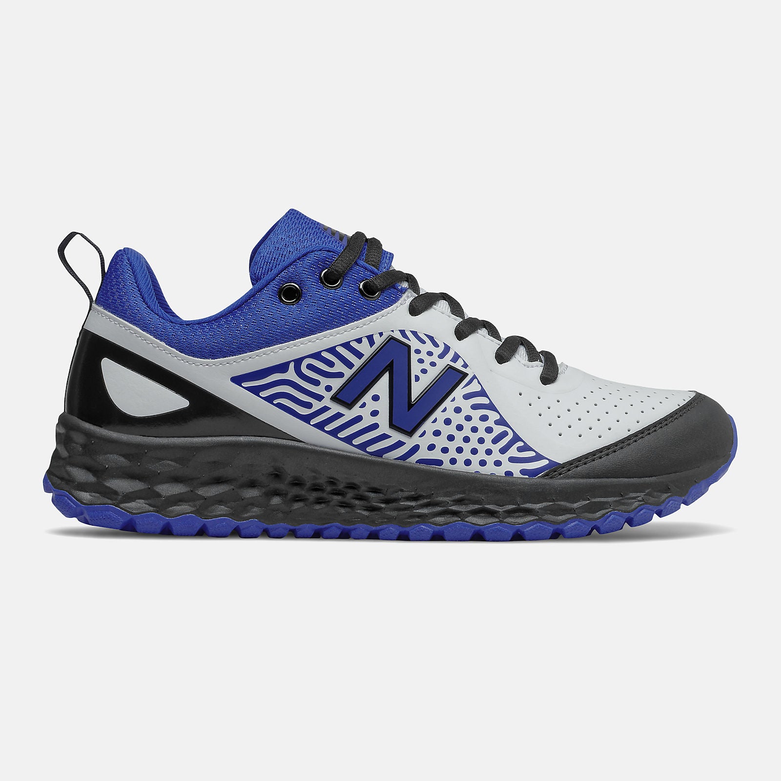 Black/Royal Blue and White Fresh Foam Velo v2 Turf New Balance Shoes