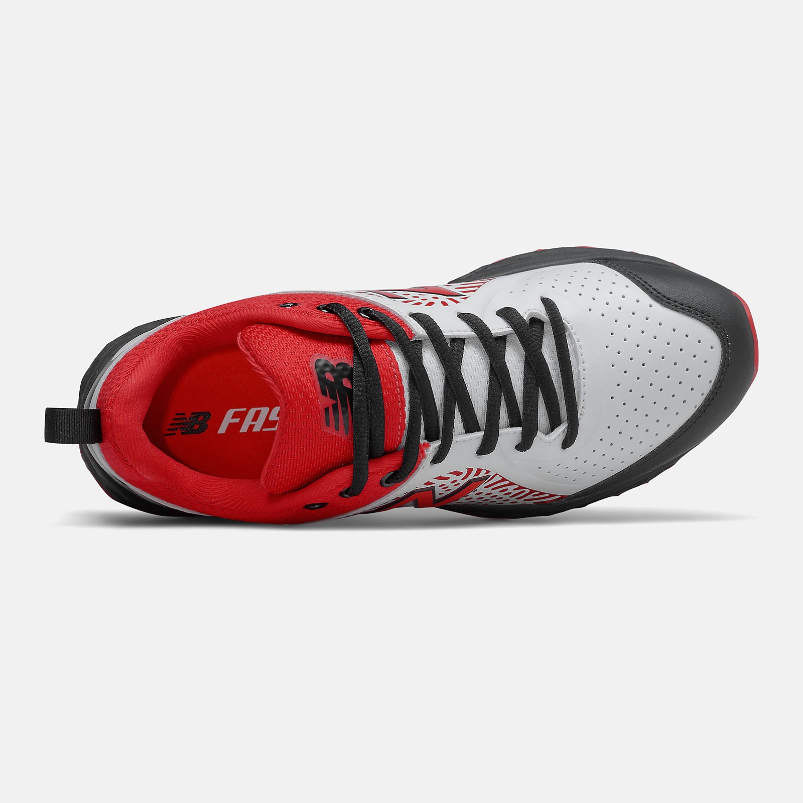 Black/Red and White Fresh Foam Velo v2 Turf New Balance Shoes