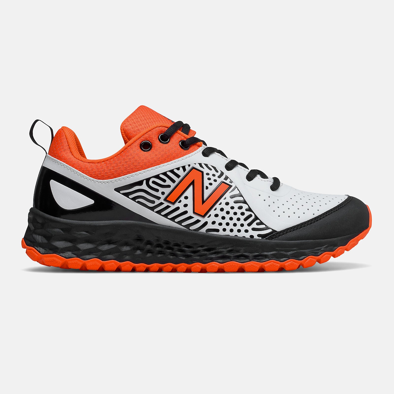 Black/Orange and White Fresh Foam Velo v2 Turf New Balance Shoes