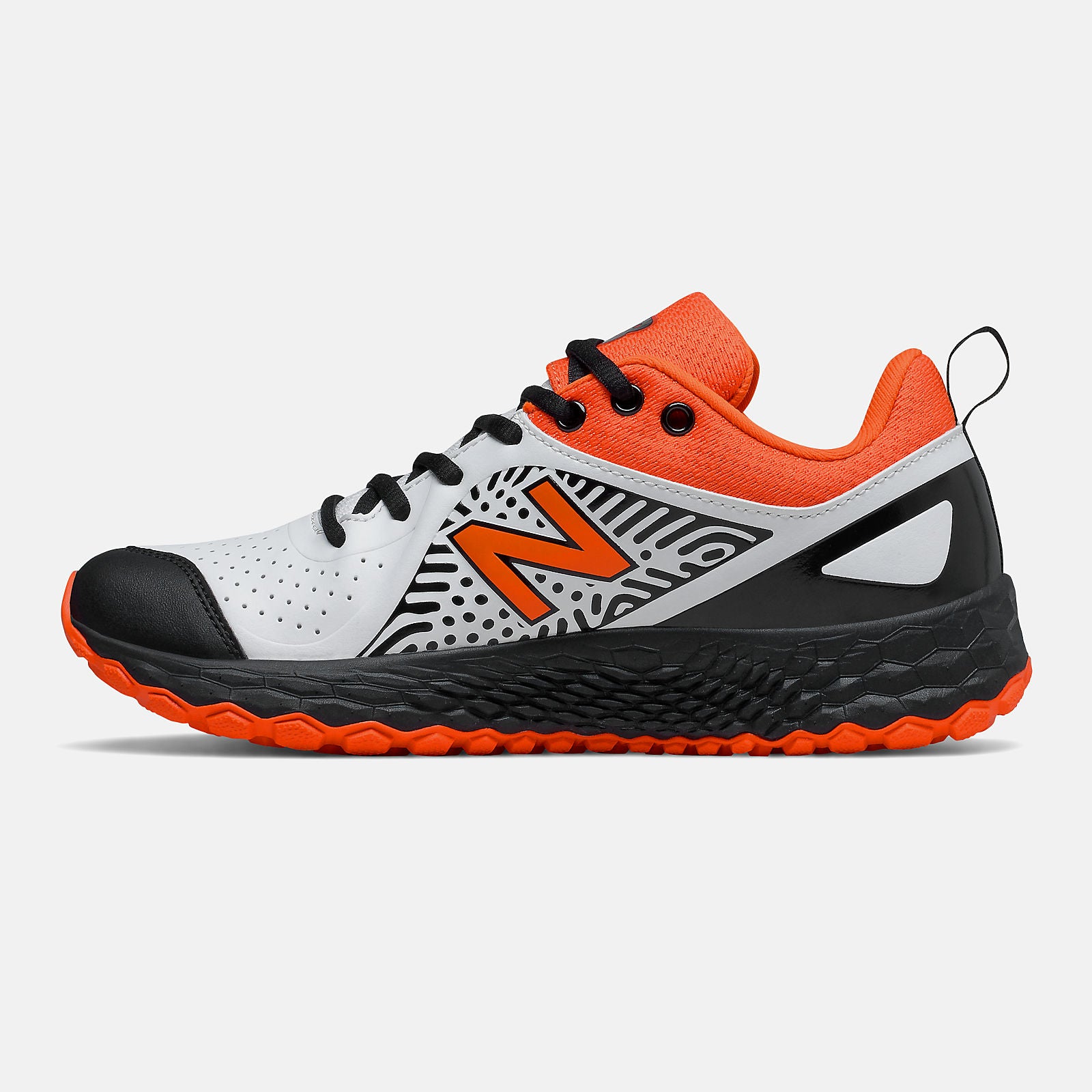 Black/Orange and White Fresh Foam Velo v2 Turf New Balance Shoes