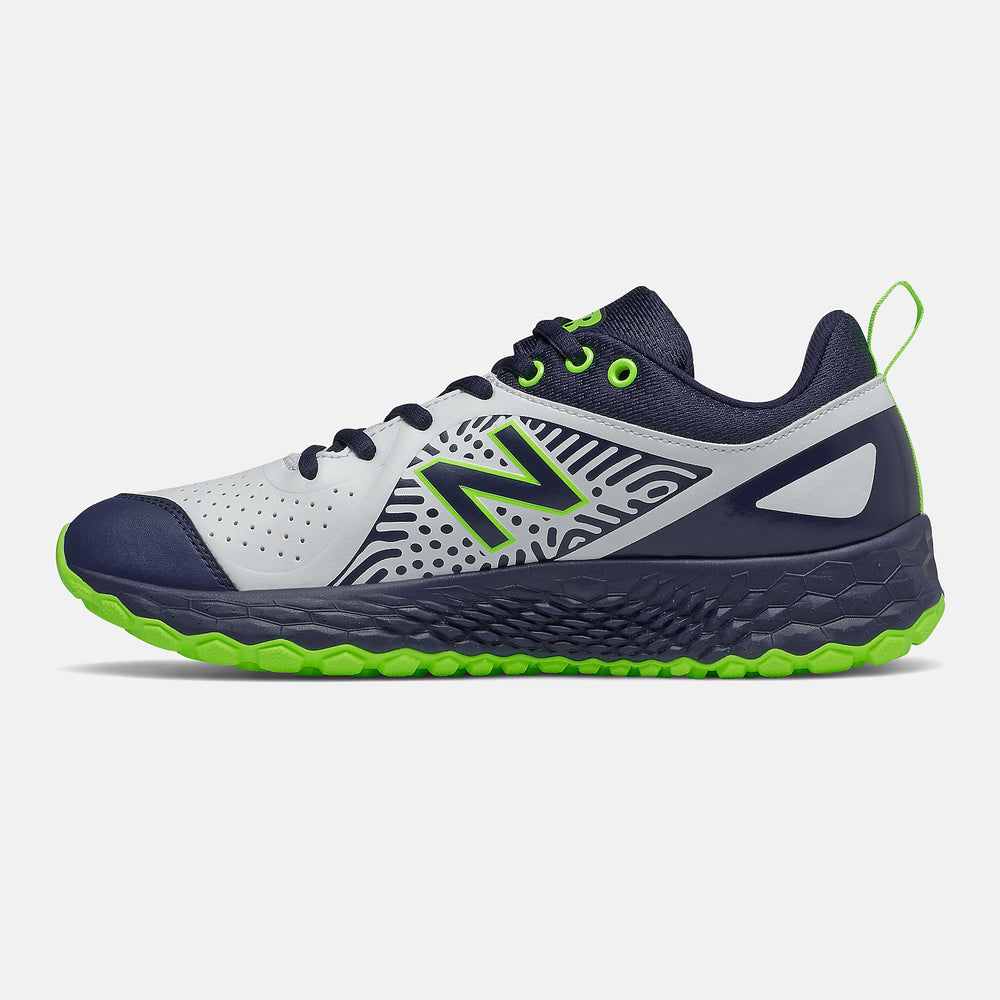 Team Navy/Lime Green and White Fresh Foam Velo v2 Turf New Balance Shoes