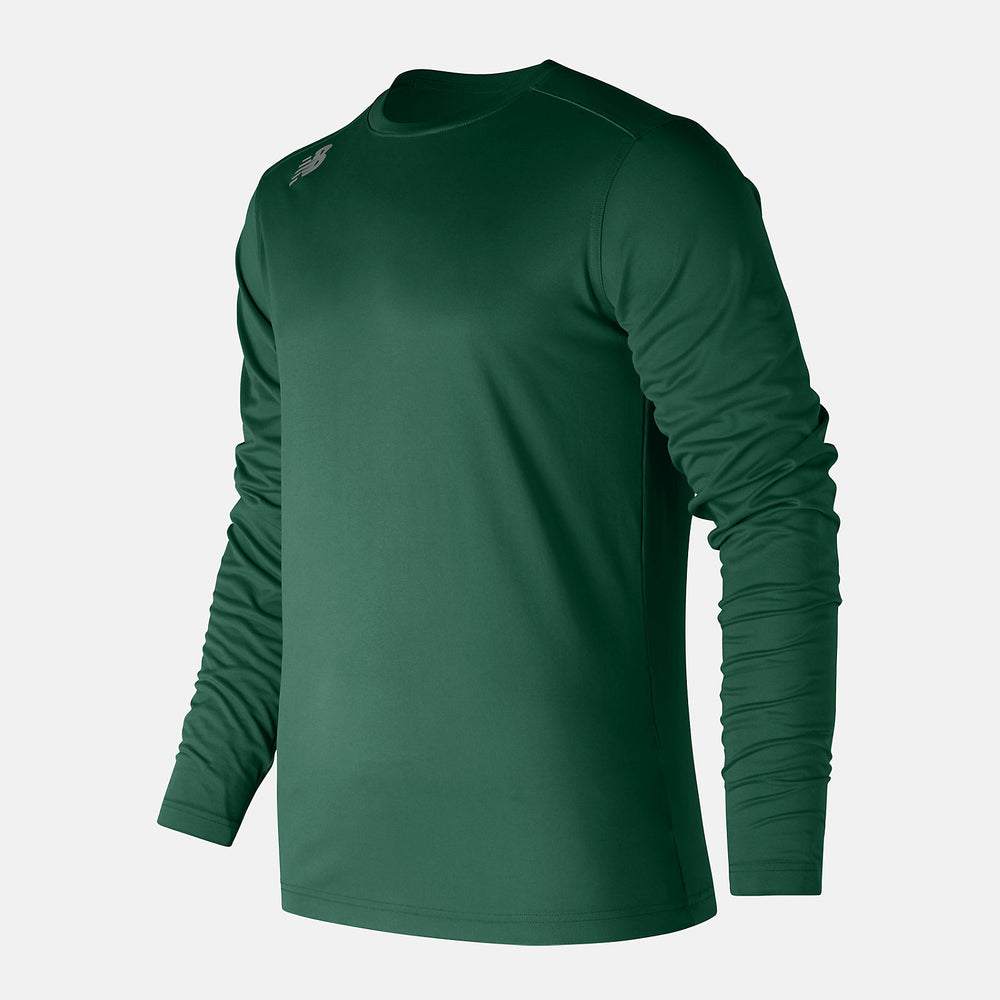 Team Dark Green LS Tech Baseball Tee New Balance Clothing