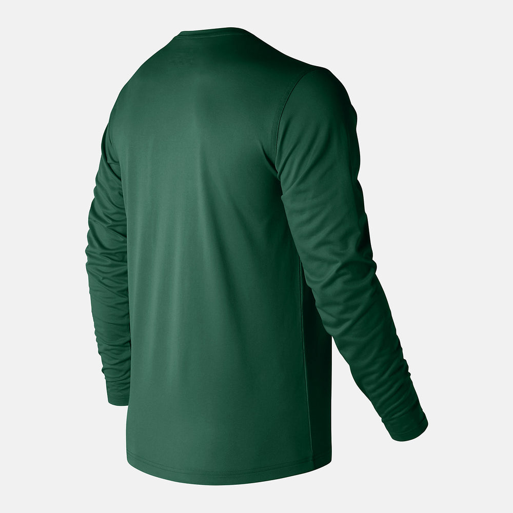 Team Dark Green LS Tech Baseball Tee New Balance Clothing