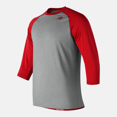 Team Red Inline 3/4 Baseball Raglan Top New Balance Clothing