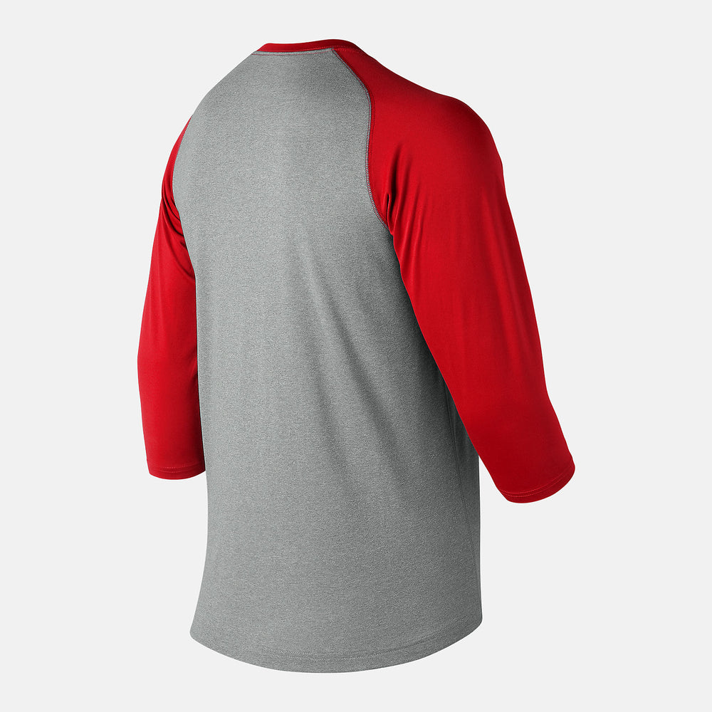 Team Red Inline 3/4 Baseball Raglan Top New Balance Clothing