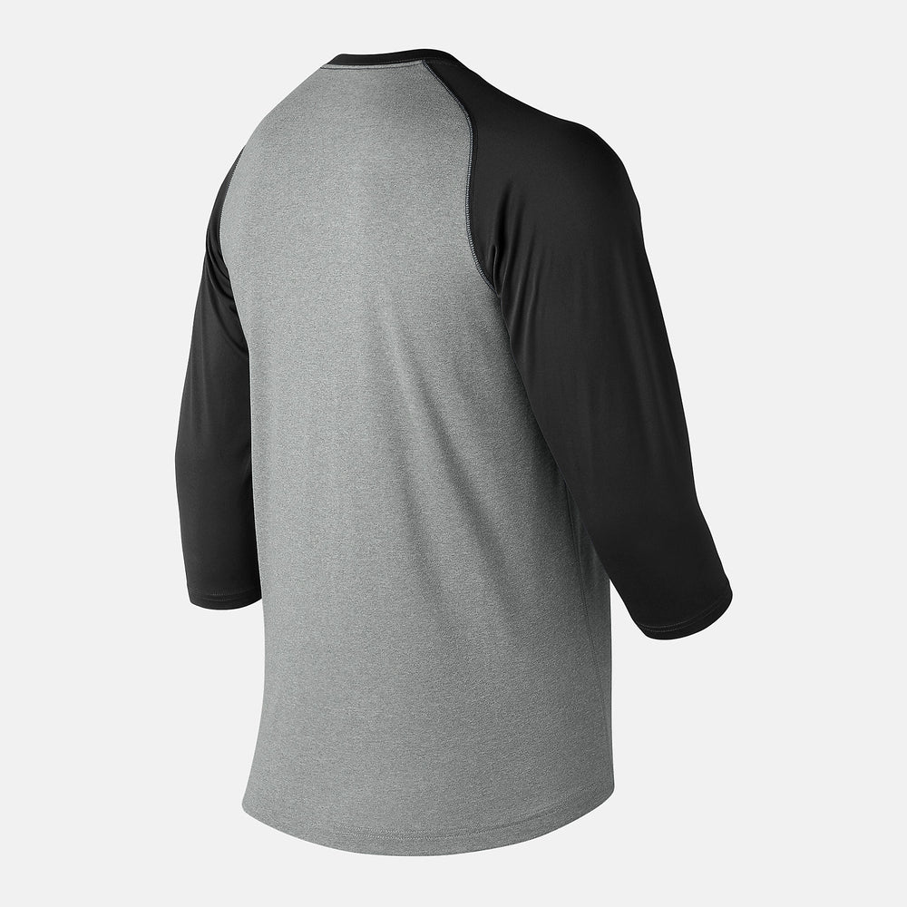 Team Black 3/4 Baseball Raglan Top New Balance Clothing