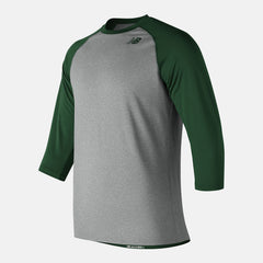 Team Dark Green 3/4 Baseball Raglan Top New Balance Clothing