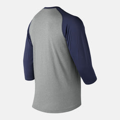 Team Navy 3/4 Baseball Raglan Top New Balance Clothing