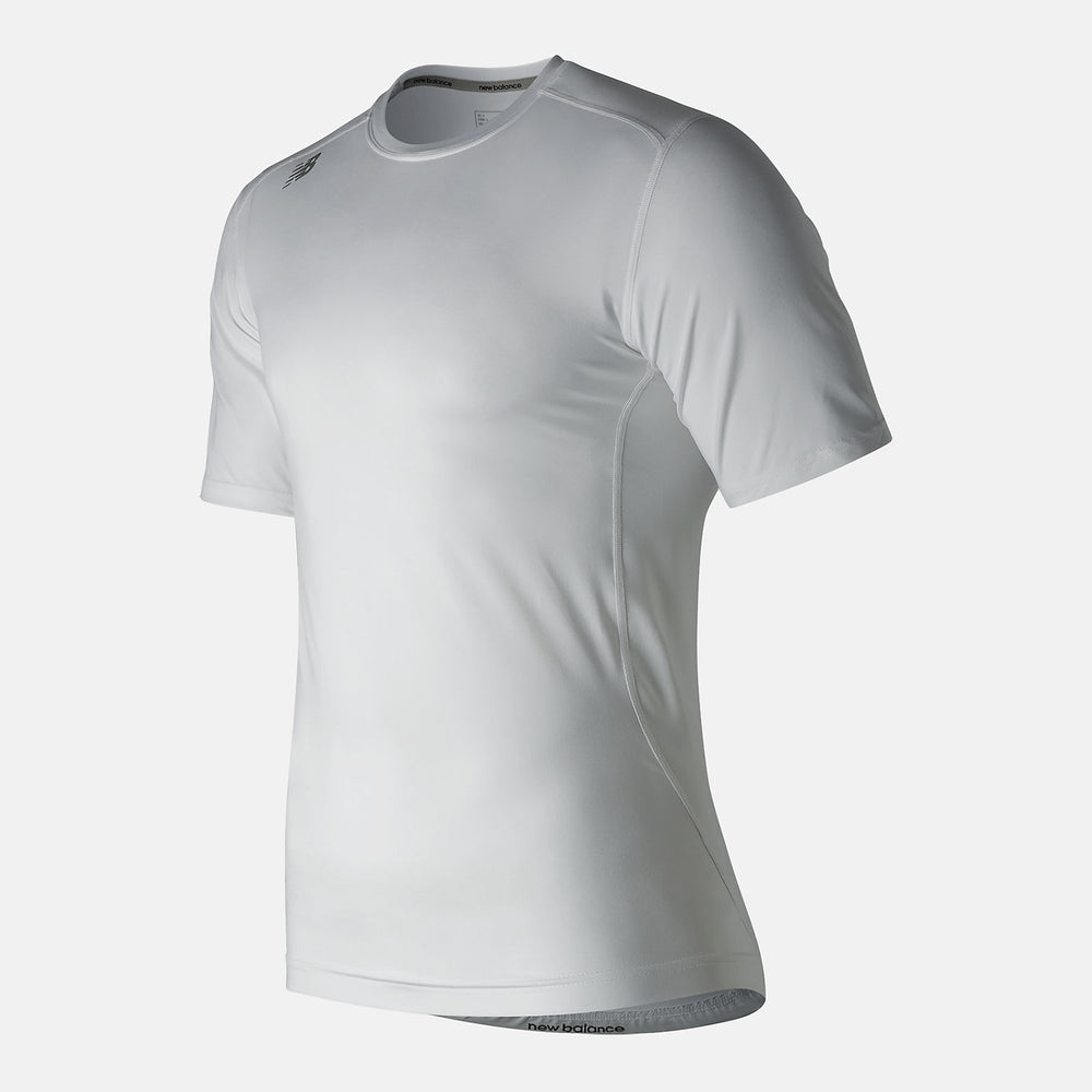 White NB SS Compression Top New Balance Clothing