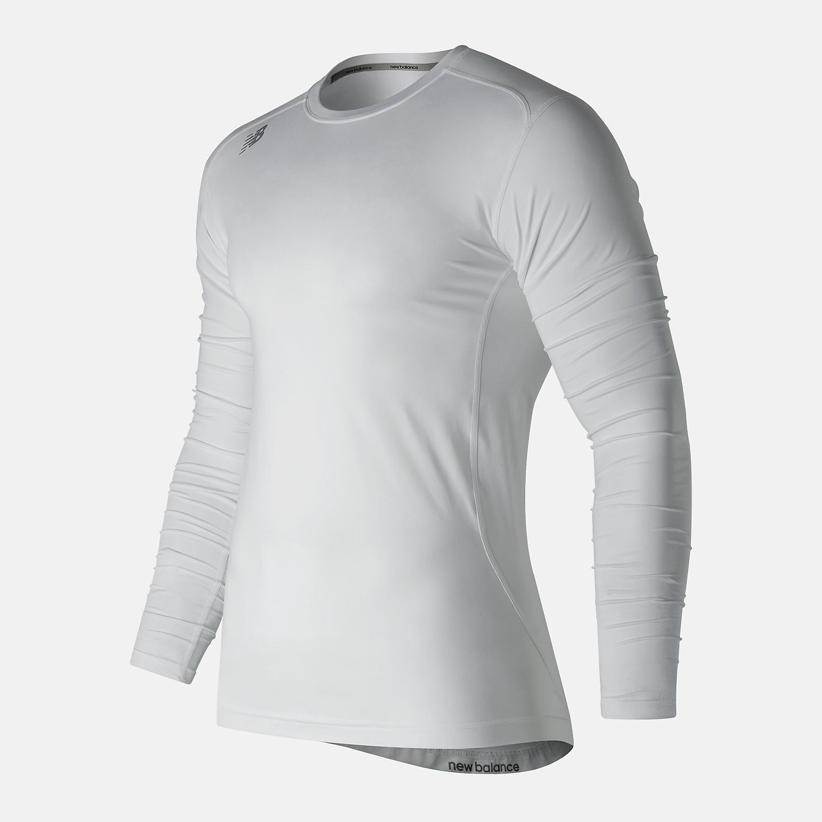 White NB LS Compression Top New Balance Clothing