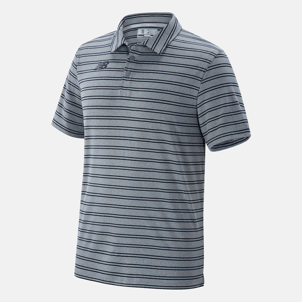 Black Stripe Polo New Balance Clothing