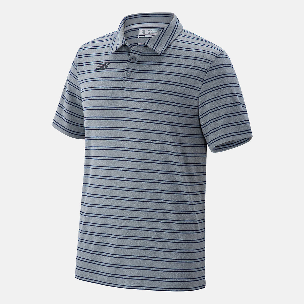Team Navy Stripe Polo New Balance Clothing