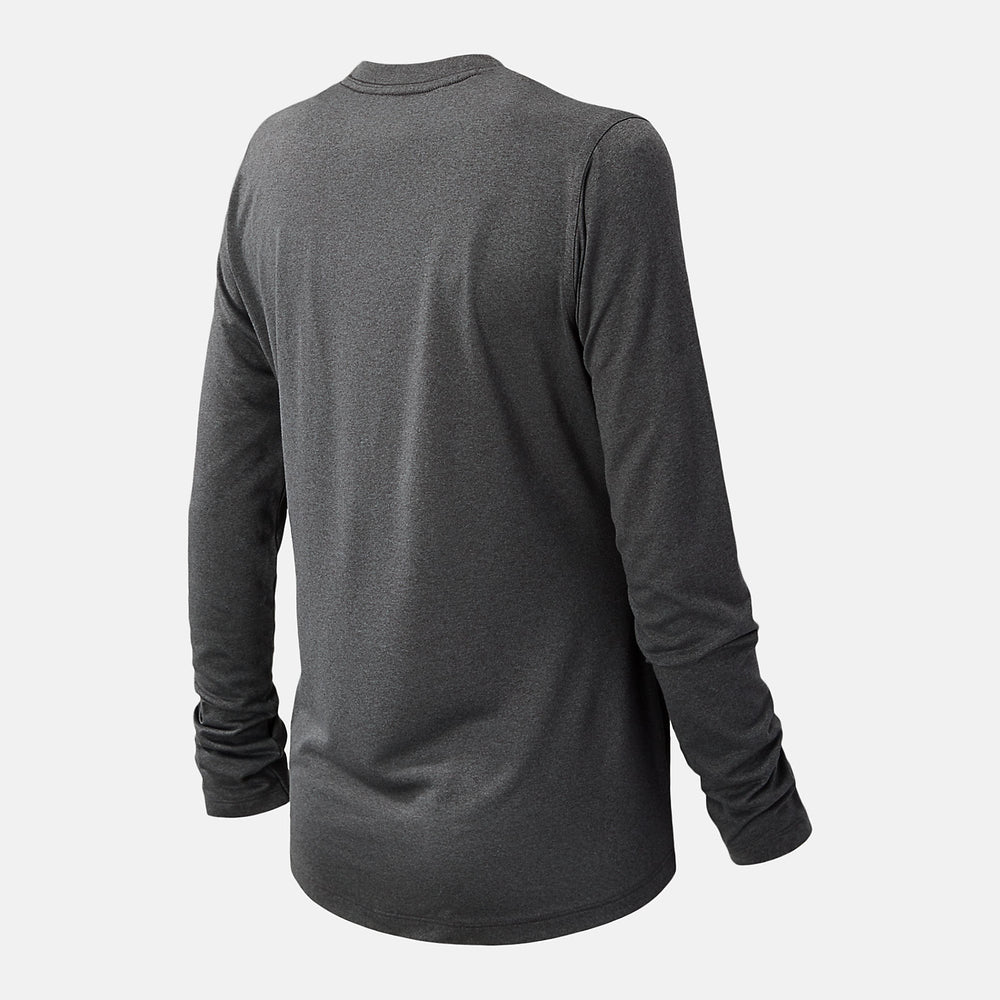 Dark Heather Grey NB Long Sleeve Tech Tee New Balance Clothing