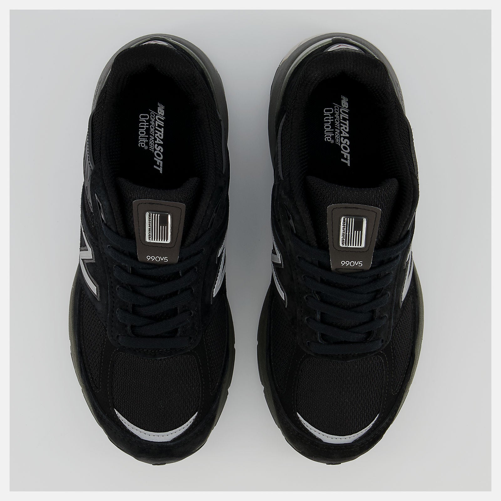 Black/Silver Made in US 990v5 New Balance Shoes