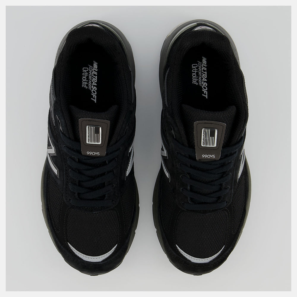 Black/Silver Made in US 990v5 New Balance Shoes