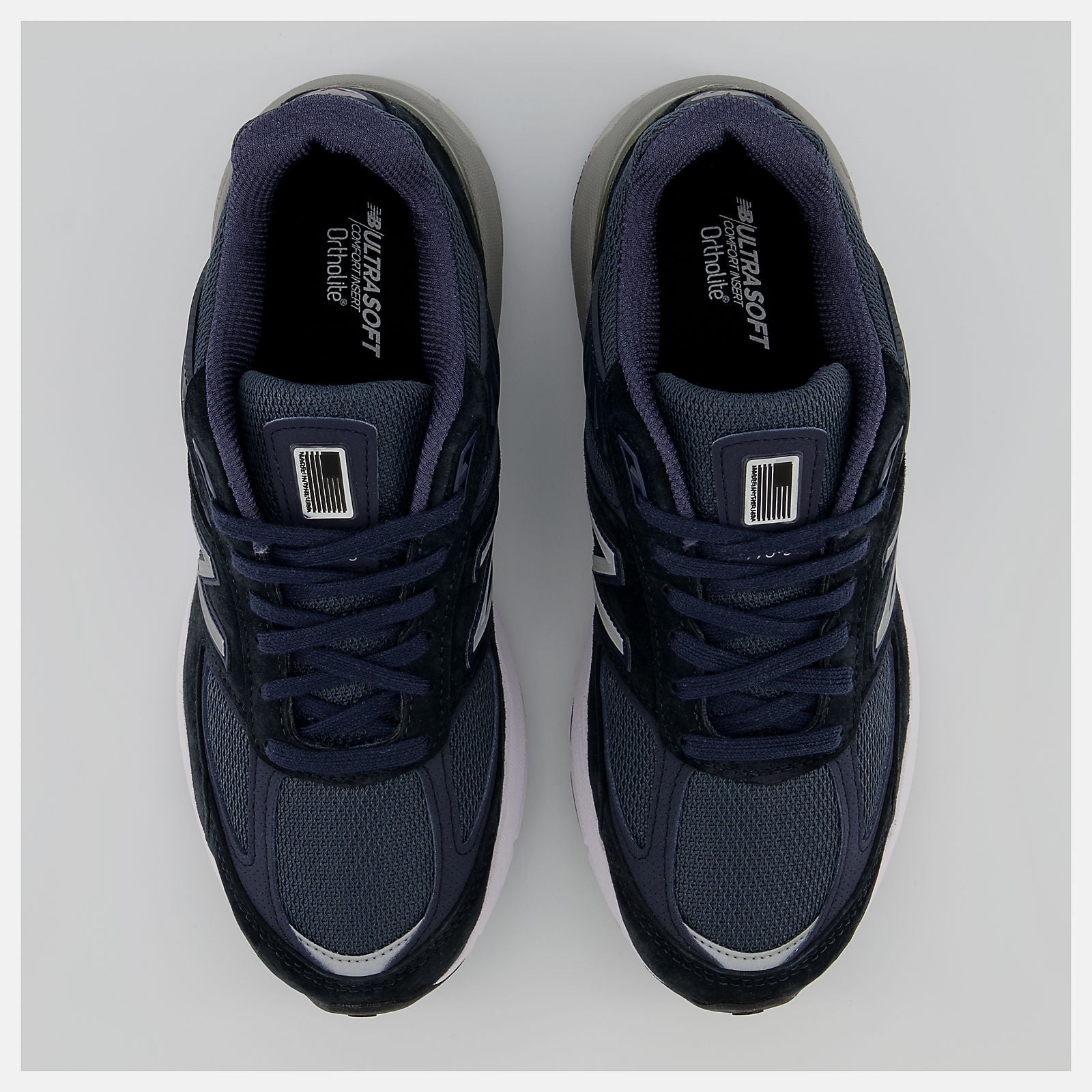 Navy/Silver Made in US 990v5 New Balance Shoes