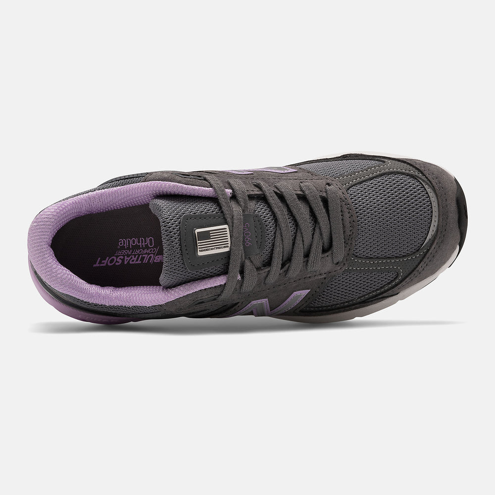 Lead/Dark Violet Glo Made IN US 990v5 New Balance Shoes