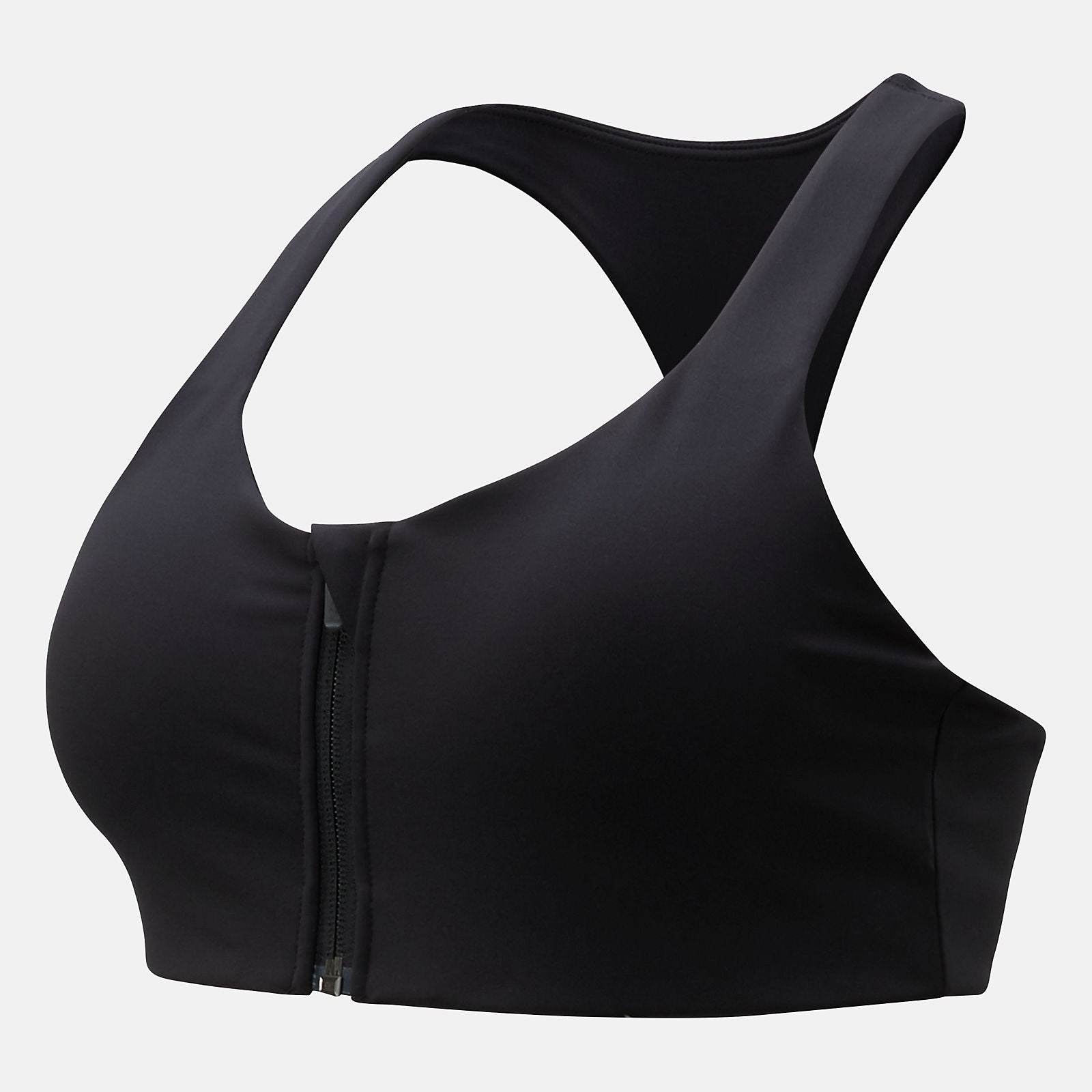 Black NB Power X Zip Front Bra New Balance Clothing