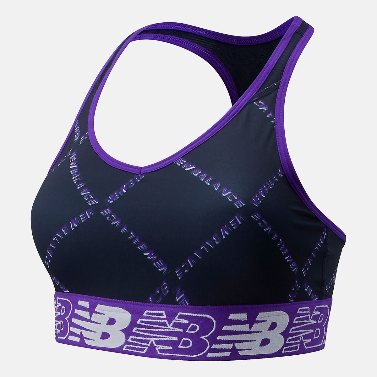 Deep Violet NB Pace Bra Printed 3.0 New Balance Clothing