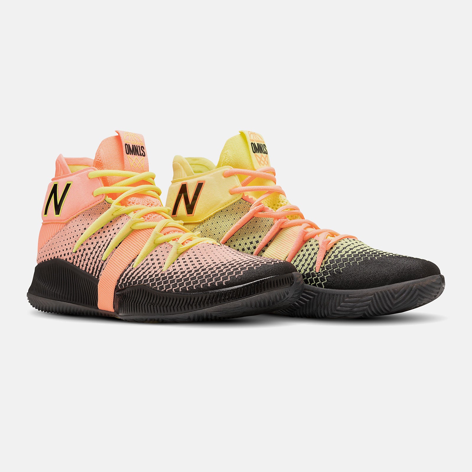 Ginger Pink/Lemon Slush and Black OMN1S New Balance Shoes