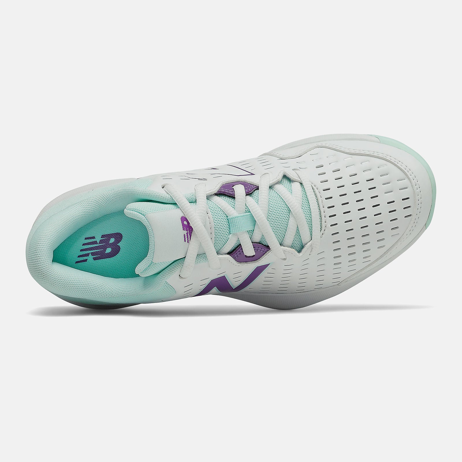 White/White Mint 696v4 New Balance Shoes