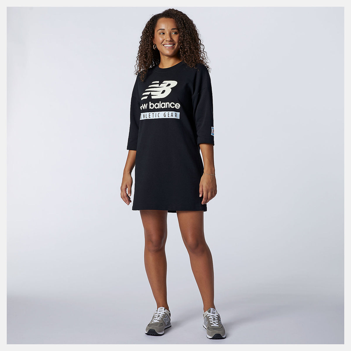 Black NB Essentials Field Day Crew Fleece Dress New Balance Clothing